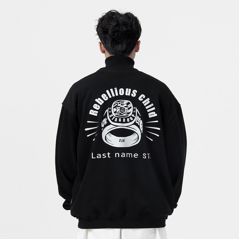 STA线上商店HOVA圆领无帽卫衣