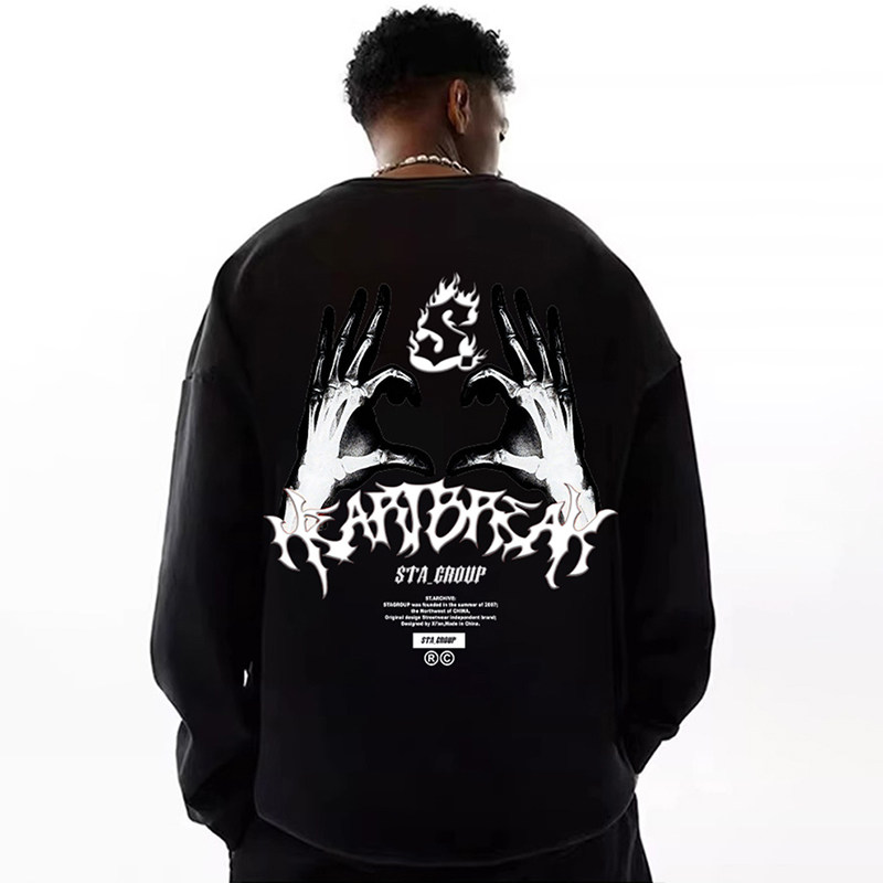 STA骨手召唤S火圆领卫衣加绒