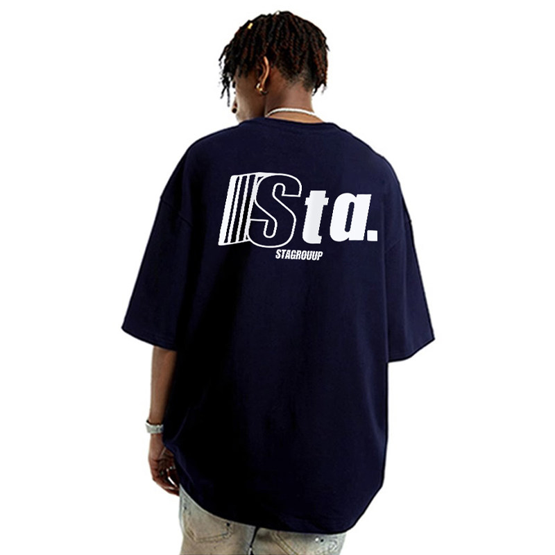 STA美式夏季百搭字母印花纯棉T恤
