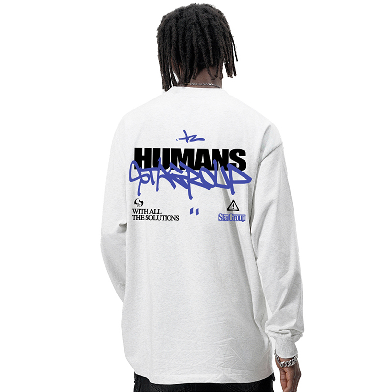 STA长袖T恤男女纯棉打底衫