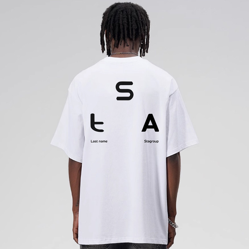 STA美式潮牌字母印花纯棉短袖T恤