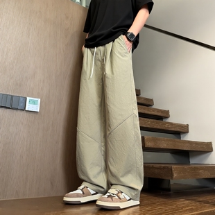 百搭阔腿裤 STA春夏潮流宽松直筒休闲裤 抽绳长裤 新款 oversize 男士