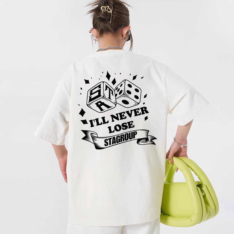 STA美式潮牌纯棉字母宽松短袖T恤