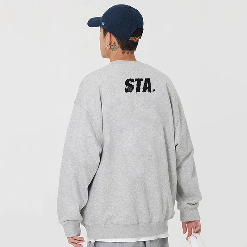 STA融化LOGO印花圆领卫衣