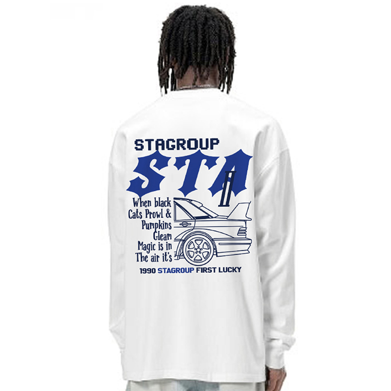 STA重磅纯棉长袖t恤体恤打底上衣