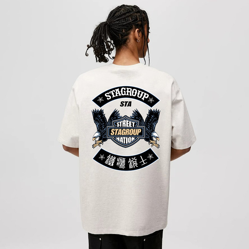 STA美式新款字母印花宽松短袖T恤
