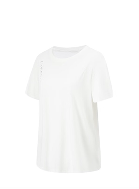 李宁夏季运动休闲宽松百搭短袖T恤满印扎染时尚短袖女子ATSU482