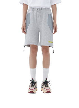 李宁LNG未来玩家系列反光拼色拼接针织五分夏季男士短裤FHBB017