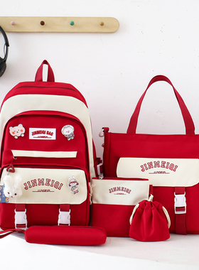 书包女韩版高中小学生初中生三到五六年级大容量小清新防水双肩包