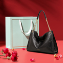 皮尔卡丹2025新款 女包大容量潮流通勤休闲头层牛皮单肩手提托特包