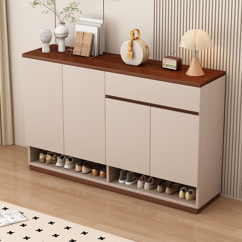 全实木鞋柜家用门口一体靠墙入户玄关柜现代简约客厅定制储物柜子
