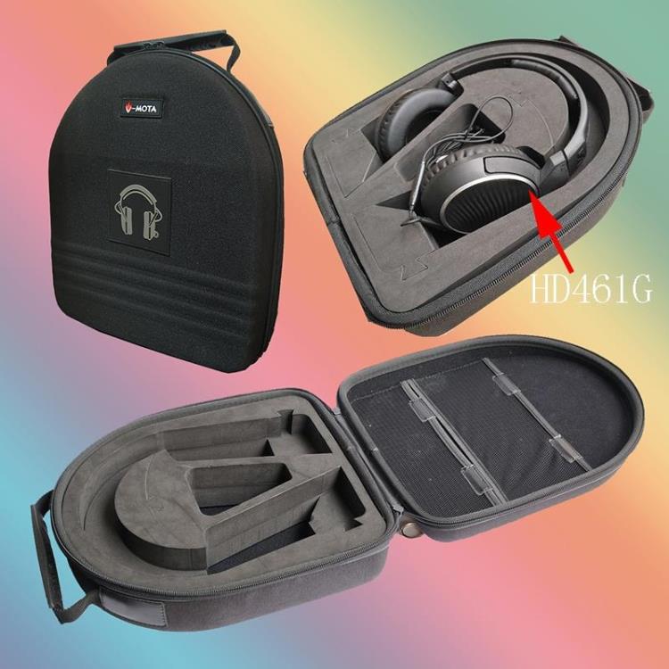 威摩达精品耳机盒，通用于Sennheiser HD461G HD559 HD569 HD579 HD599 HD598，特点：1.产品使用环保材料，符合欧洲环保ROHS要求，让您远离重金属的污染；2.硬壳设计，抗压；奢华高端大气，能有效果保护产品；3.产品表面是防水材料制造，能防水和方便清洁护理.