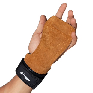 李宁助力带牛皮健身手套引体向上握力男女护掌护腕单杠辅助带硬拉