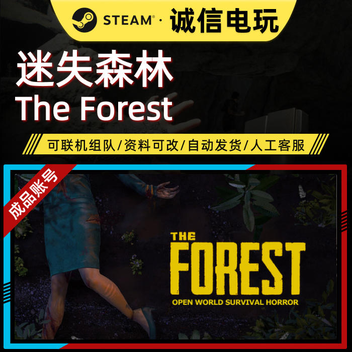 迷失森林 The Forest 全新成品账号  Steam正版 零时长白号可换绑