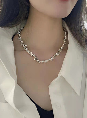 CCYOUPIN夏日新品碎银几两项链碎银子锁骨链轻奢气质小众高级颈链
