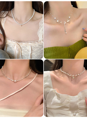 高级感珍珠项链女简约小众设计