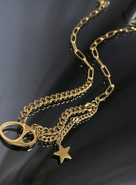 猪鼻子小众设计锁骨链项链女