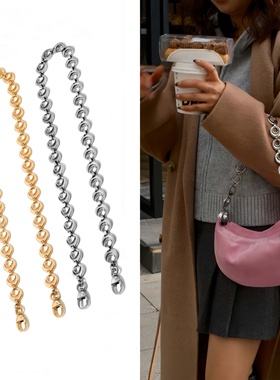 适用forms新月包链条替换月亮装饰链肩带改造斜挎包月牙链子配件