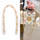 适用lv村上隆白三彩链子挂饰改造麻将包黑三彩链条装 饰手提腋下链