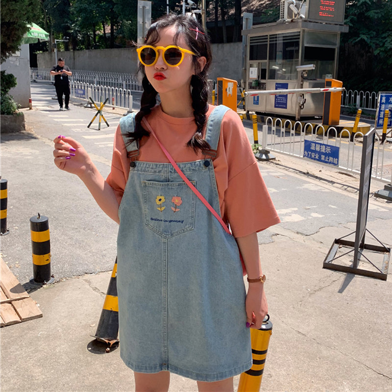 春夏季學生牛仔背帶裙女新款韓版胖mm大碼高腰寬松顯瘦半身連衣裙在類目 女裝/女士精品, 半身裙中 - 來自Buy2taobao.com提供專業的淘寶代購服務