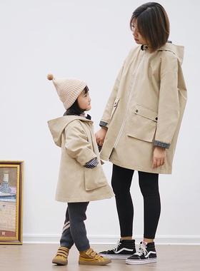 colormo儿童亲子中长款风衣羽绒内胆冬装保暖工装户外风羽绒外套