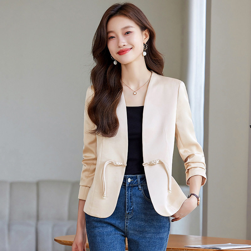 新中式西装外套女秋季2024新款感休闲小个子女士国风西服春秋