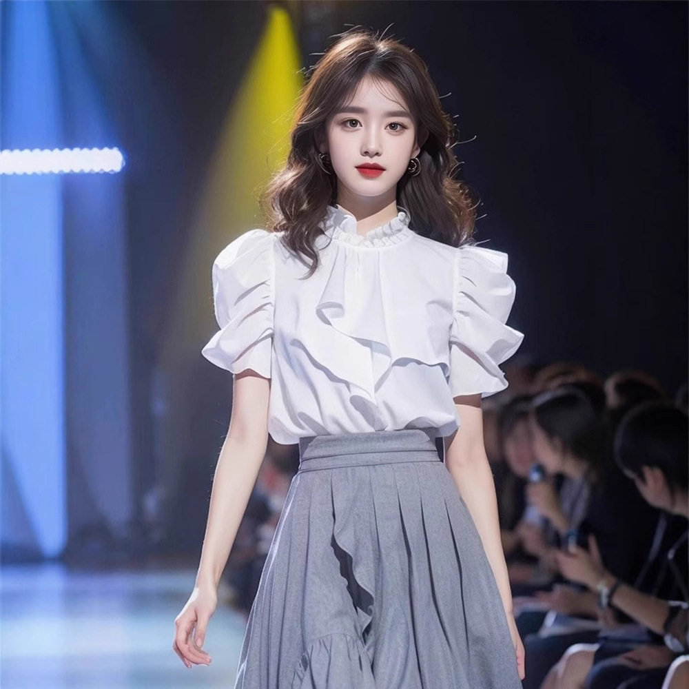 欧美今年流行漂亮夏季套装女装2025年衬衫半身裙小个子穿搭一整套