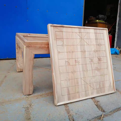 实木象棋桌两用白茬白坯棋盘桌