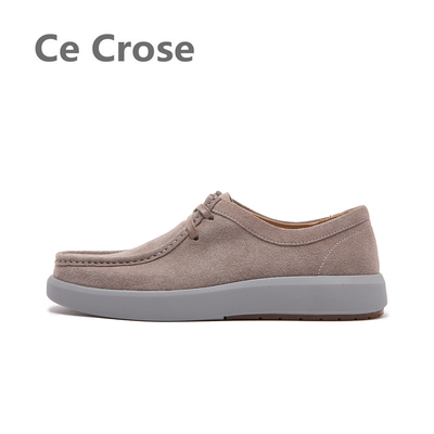 Ce Crose斯科乐手工缝制反绒牛皮通勤驾车休闲舒适超轻经典袋鼠鞋