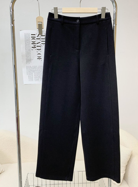 现货ICIC小禾女装春夏款环保棉牦牛绒针织直筒裤