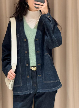 现货ICIC小禾同源【土壤牛仔】女装2025春季新款棉弹牛仔外套