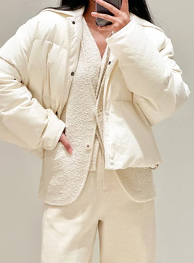 现货ICIC小禾同源2025新款女装冬季全棉平布羽绒服