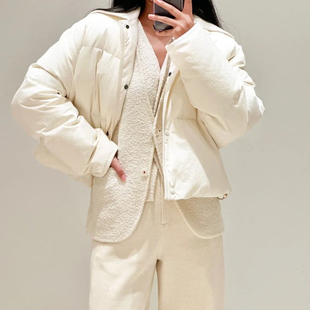 现货ICIC小禾同源2025新款女装冬季全棉平布羽绒服