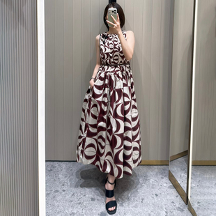现货Max同源深圳南油棉府绸2026新品女装印花纯棉连衣裙