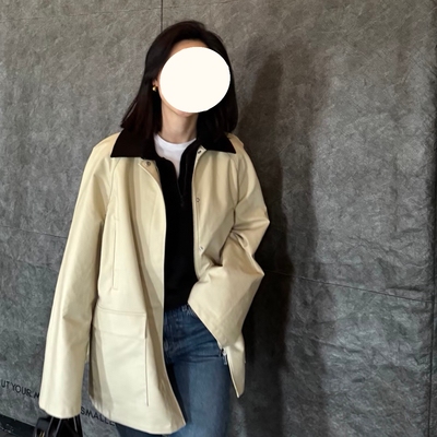 现货TOT同源深圳南油巴恩风大口袋廓形宽松风衣女士外套