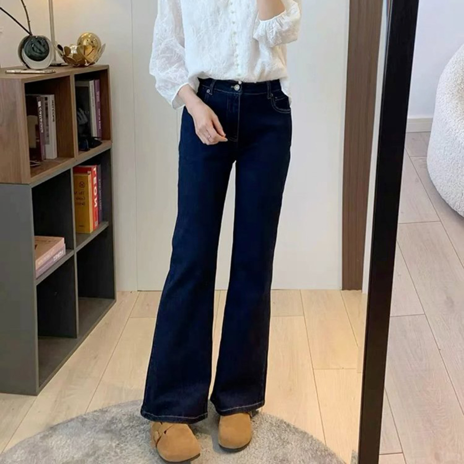 现货ICIC小禾【土壤牛仔】女装春季超弹牛仔喇叭裤,女装/女士精品,牛仔裤,淘宝优惠券,粉丝福利购,淘宝优惠卷