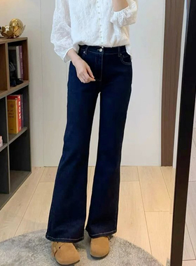 现货ICIC小禾【土壤牛仔】女装春季超弹牛仔喇叭裤