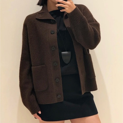 现货ICIC小禾同源2025秋冬【不染色系列】女装新款牦牛绒针织开衫