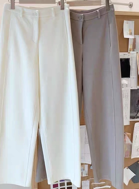 现货ICIC小禾同源江苏南通【环保棉】女装棉牦牛绒混纺针织阔腿裤