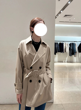 现货ICIC小禾同源女装新季的镇场之作丝毛精纺平纹布落肩风衣