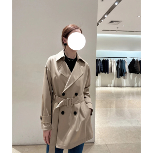 现货ICIC小禾同源女装新季的镇场之作丝毛精纺平纹布落肩风衣