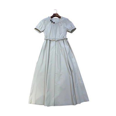 现货Max2025夏季新品百搭天丝棉深圳南油高端女装百搭短袖连身裙