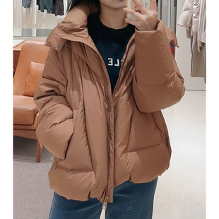 现货ICIC小禾同源鹅绒2025秋冬轻薄涤纶布短款面包羽绒服