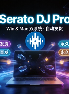 Serato DJ Pro 莱恩声卡软件 现场演出电音打碟控制器工具Win+Mac