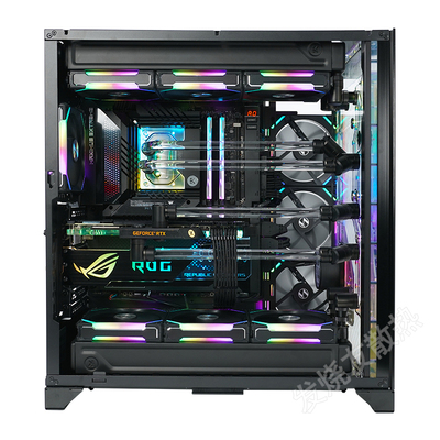 发烧友水冷| 联力O11XL ROG前置水道板EKWB分体式硬管套装散热