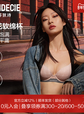 【老花系列】芬狄诗内衣女小胸聚拢软支撑舒适蕾丝厚文胸FB00411