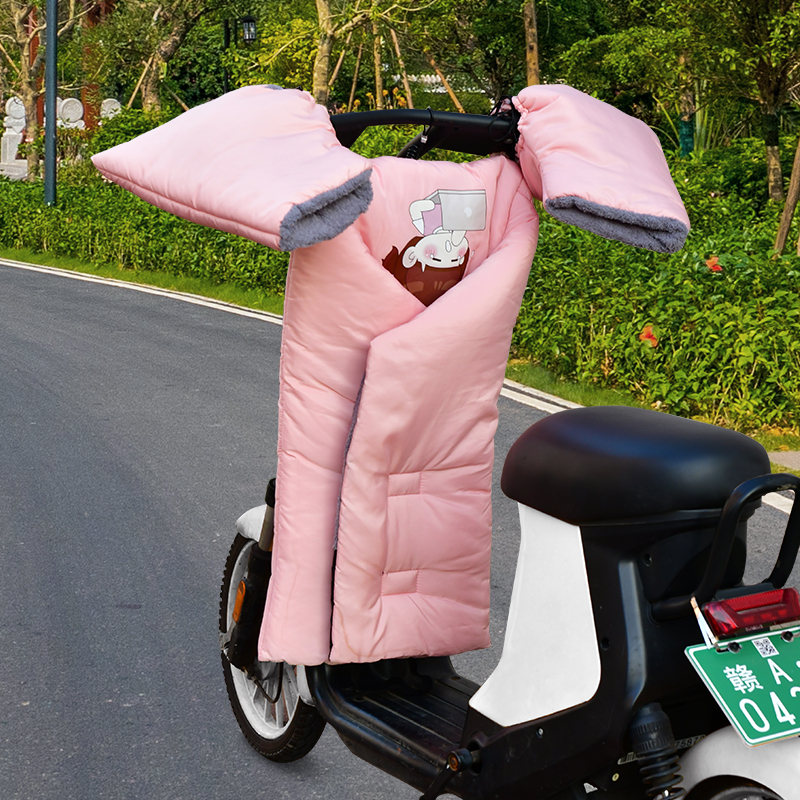 电动车挡风被冬季分体式小型电瓶车挡风罩加绒加厚踏板摩托车盖腿