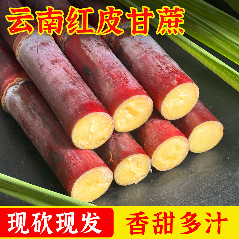 云南红皮甘蔗新鲜现砍现发香甜多汁农家自种甘蔗杆,水产肉类/新鲜蔬果/熟食,甘蔗,淘宝优惠券,粉丝福利购,淘宝优惠卷