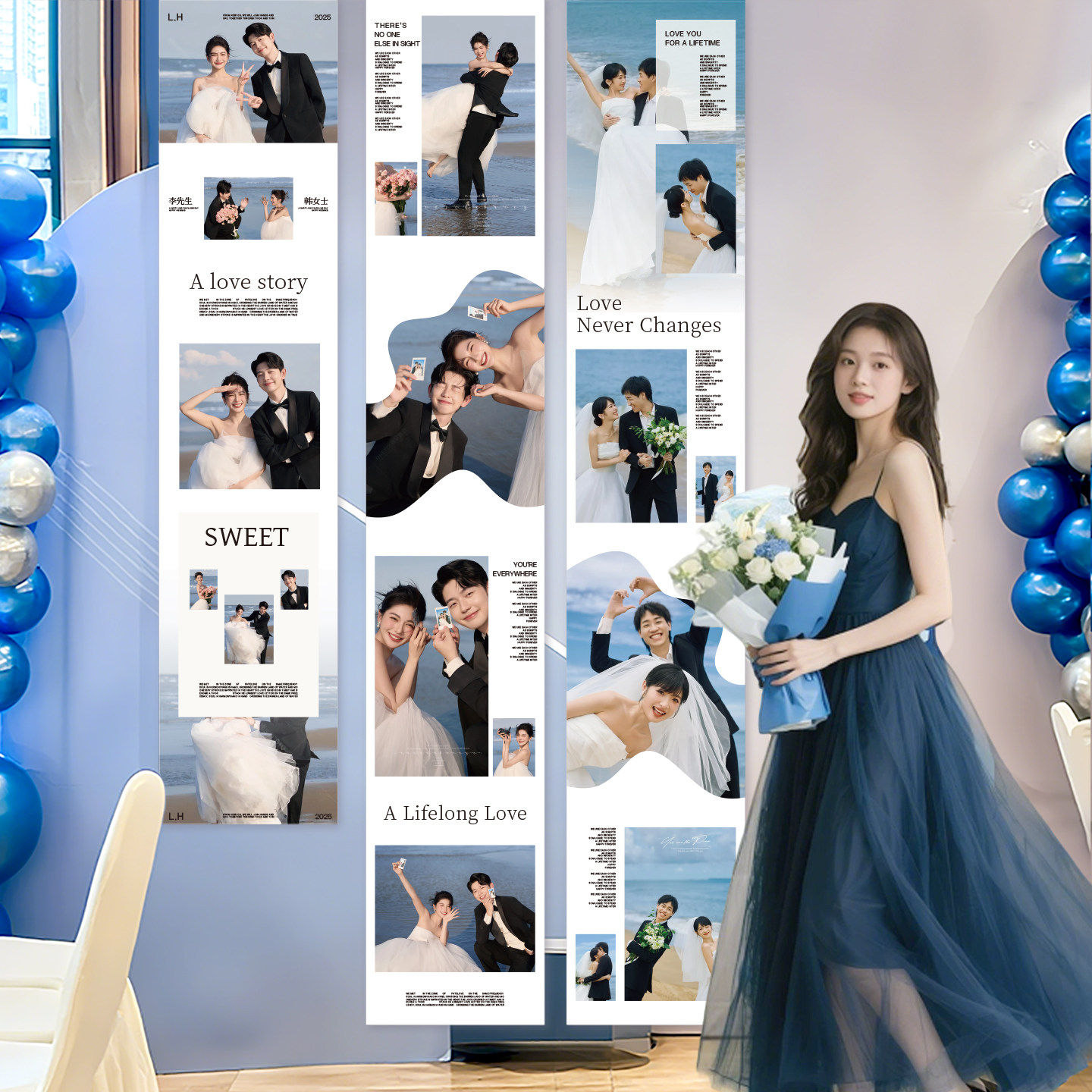 定制结婚照片墙婚礼舞台海报背景墙迎宾海报婚房条幅挂布装饰布置,节庆用品/礼品,婚房装扮用品,淘宝优惠券,粉丝福利购,淘宝优惠卷