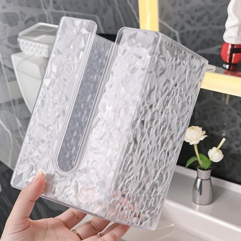 卫生间免打孔纸巾盒抽纸盒壁挂式纹防水湿巾厨房卷纸收纳洗脸巾